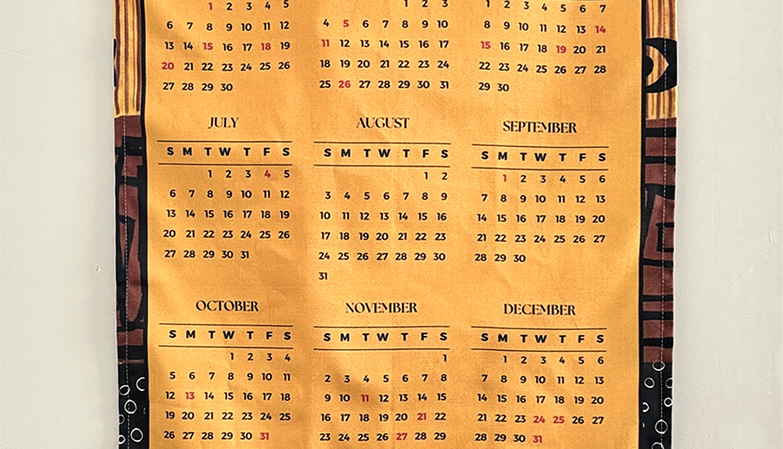 DIY Project: How to Hang Dish Towel Wall Calendar