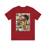 Graphic tee featuring an abstract cartoon-style illustration of a confident Black woman with stylish black-framed eyeglasses and a one-eyed inquisitive stare. The design has a bold, graffiti-inspired look that celebrates Black girl magic, attitude, and self-expression.