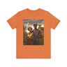African American Gothic Farmer Tee Shirt in orange.