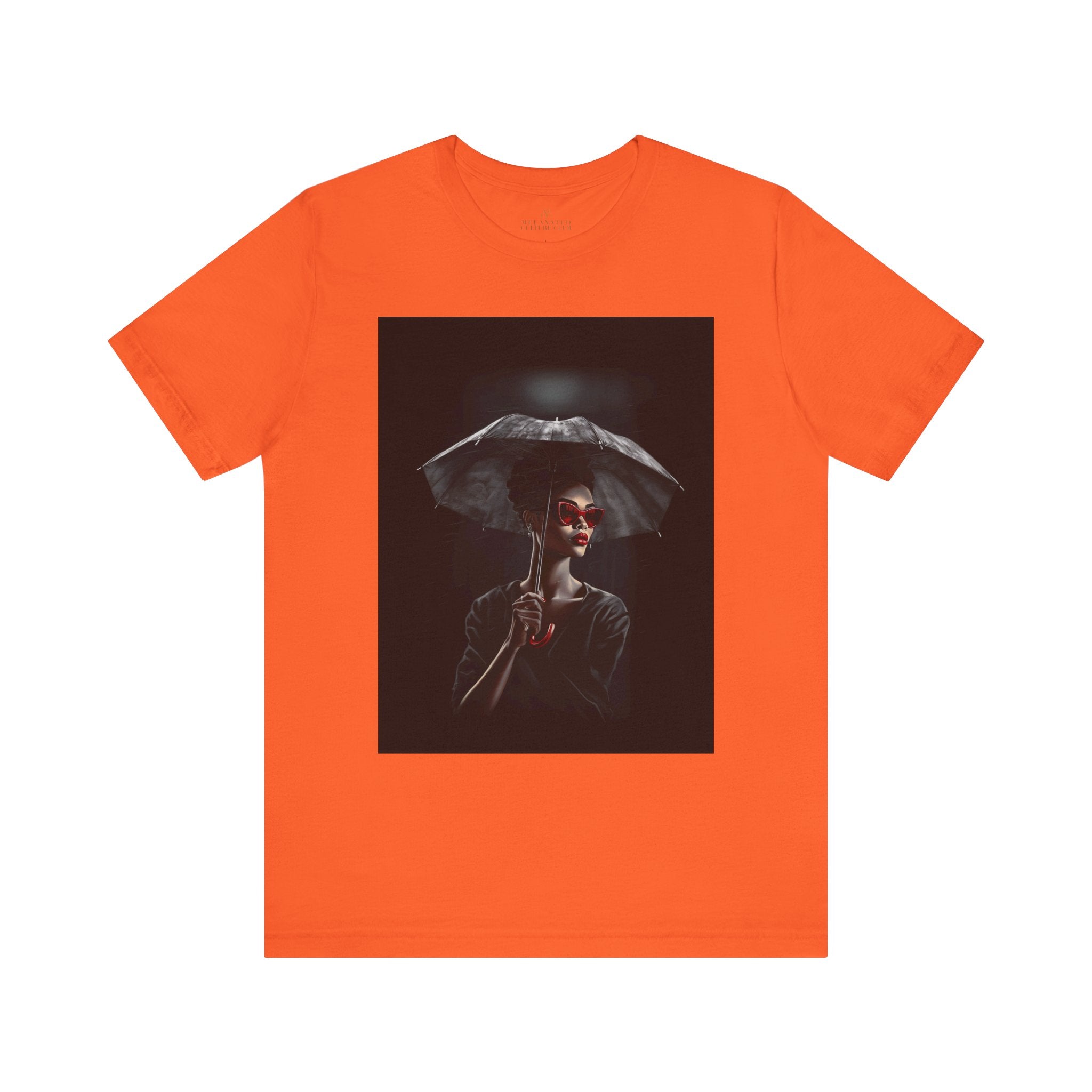 Black Woman Tee in orange.