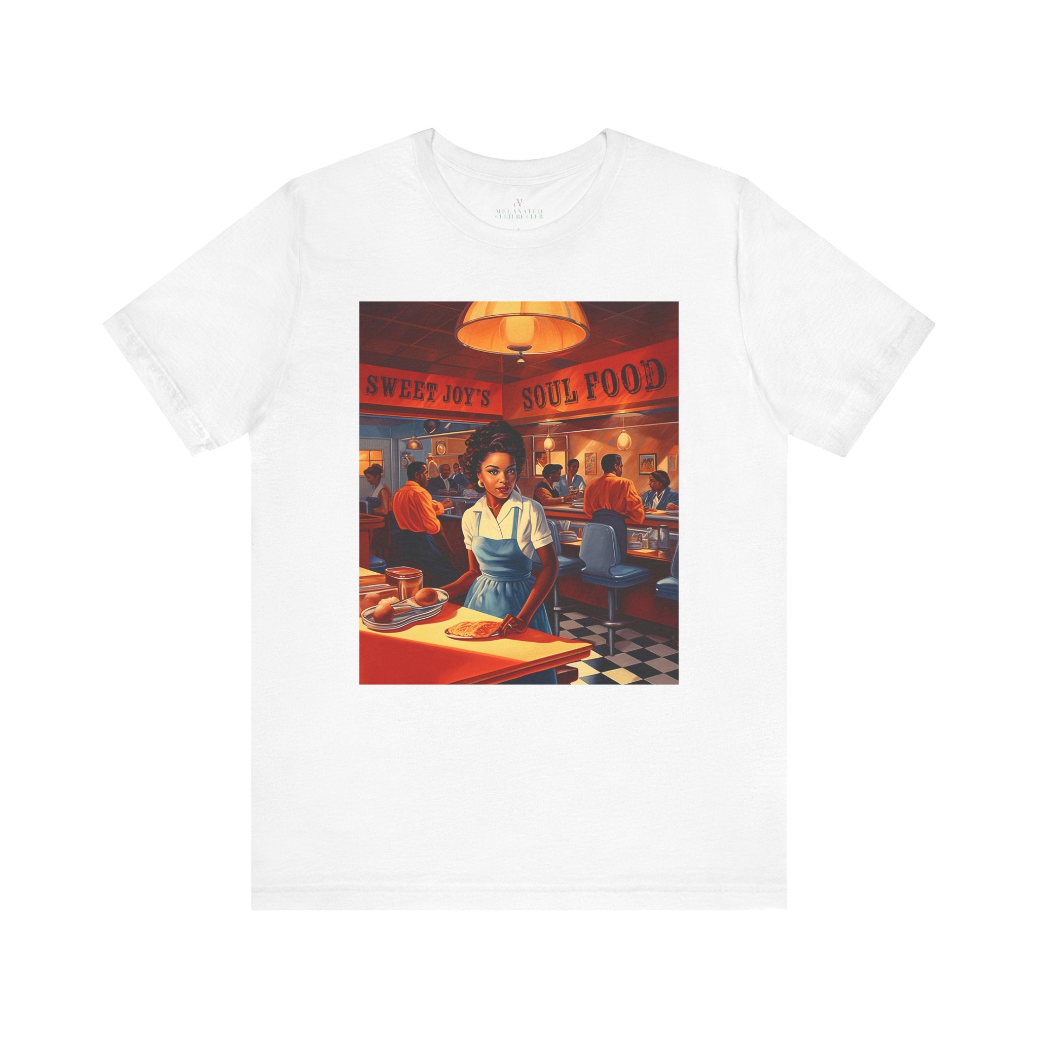 Sweet Joys Soul Food Tee Shirt in white.