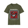 Adinka Sankofa African Tee shirt in olive.