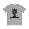 Afrocentric Bantu Knots Tee in athletic grey.
