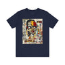 Boss Babe graphic tee featuring an abstract cartoon-style Black woman with large round black eyeglasses. The design has a vibrant, graffiti-inspired aesthetic that celebrates African American beauty, confidence, and urban art style.