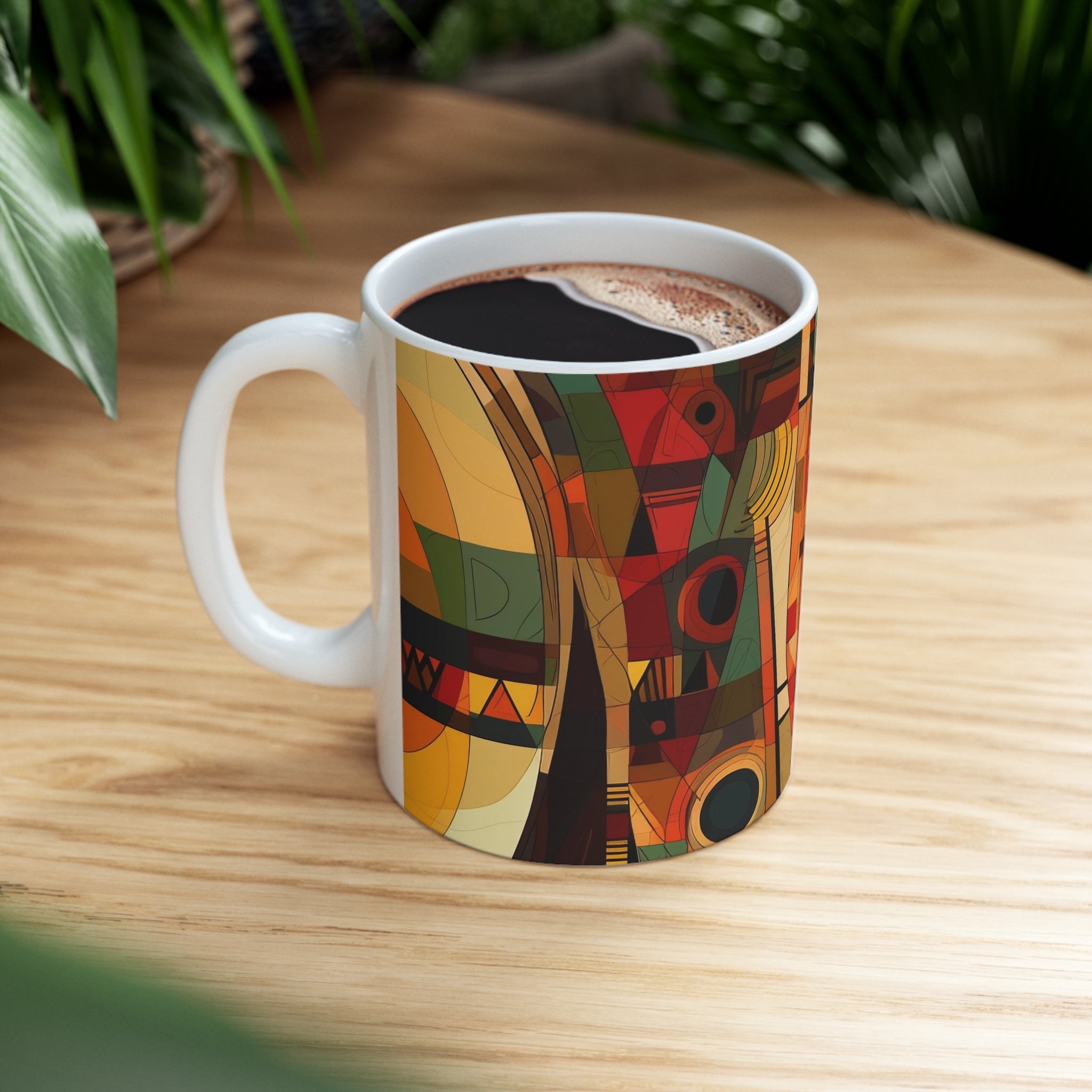 Desktop view of Afrocentric Abstract Coffee Mug - Style No. 04