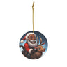 African American Christmas Ornament Black Santa Claus and Reindeer