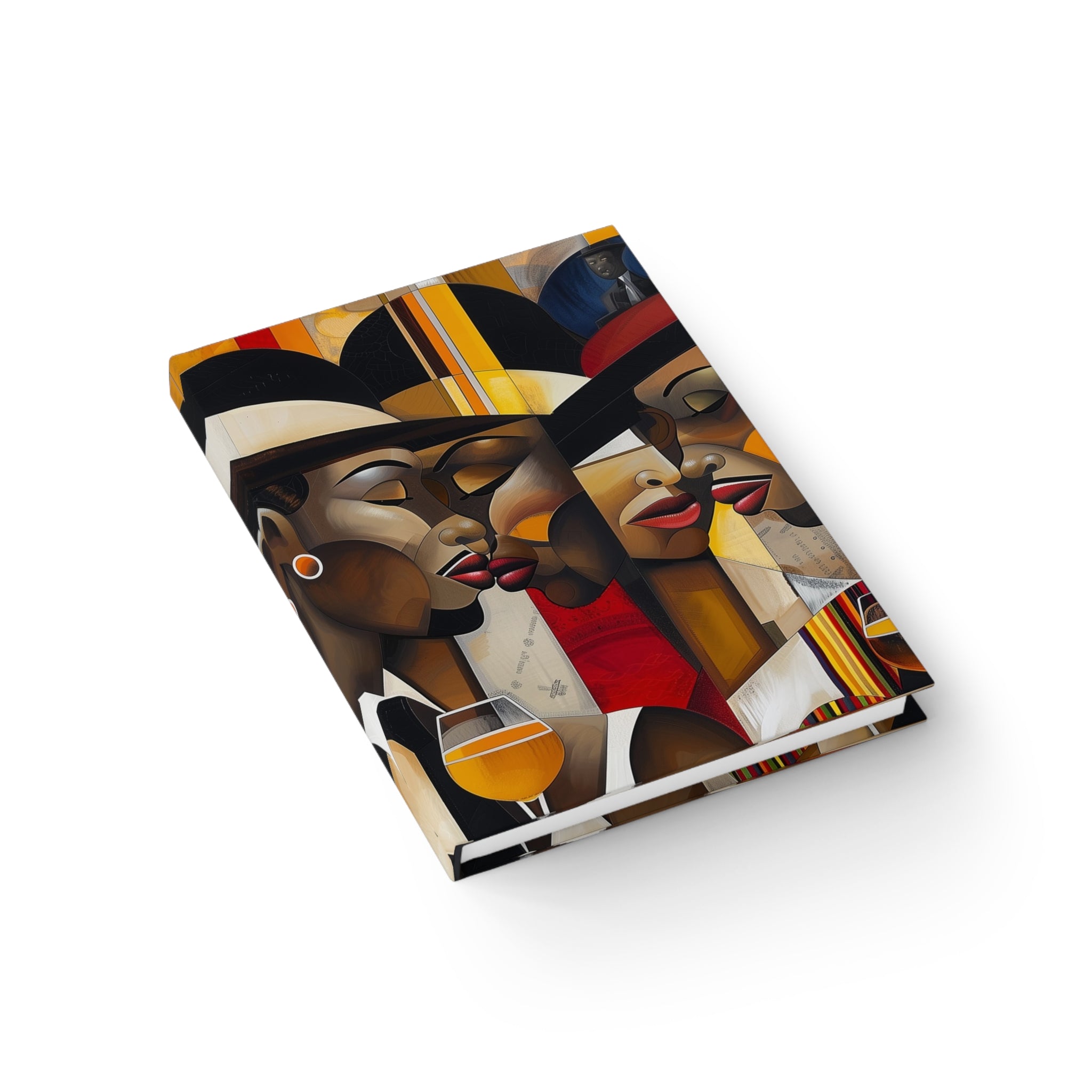 Black Couples Journal featuring a Harlem retro 50s fashionista design in Bauhaus pop art style. A stylish artist sketchbook from the Ladies and Gents Collection, perfect for writing and creative expression.