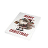 African American Santa Christmas Card – Afrocentric holiday greeting featuring a Black Santa Claus design, festive Christmas card with envelope. (10 cards)