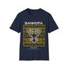 Adinka Sankofa African Tee Shirt in purple.
