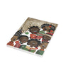 Christmas cards featuring African American holiday carolers and Black church choir singers in festive attire, available as a single card or boxed set with white envelopes.