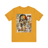 Boss Babe graphic tee featuring an abstract cartoon-style Black woman with large round black eyeglasses. The design has a vibrant, graffiti-inspired aesthetic that celebrates African American beauty, confidence, and urban art style.