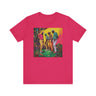 Black Men Golfers Tee Shirt featuring vibrant, colorful golf-inspired design. Perfect golfing attire for African American men who love the sport and celebrate Black culture in golf.