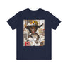 Black Cowgirl Tee featuring a cartoon-style brown skin girl in a graffiti-inspired pop art design. An edgy Afrocentric Western shirt celebrating African American culture and bold streetwear fashion.