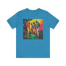 Black Men Golfers Tee Shirt featuring vibrant, colorful golf-inspired design. Perfect golfing attire for African American men who love the sport and celebrate Black culture in golf.