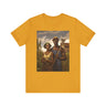 African American Gothic Farmer Tee Shirt in mustard.