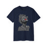 Afrocentric Bantu Knots Tee Shirt in navy.