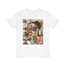 Graphic tee featuring an abstract cartoon-style illustration of a confident Black woman with stylish black-framed eyeglasses and a one-eyed inquisitive stare. The design has a bold, graffiti-inspired look that celebrates Black girl magic, attitude, and self-expression.