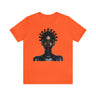 Afrocentric Bantu Knots Tee in orange.
