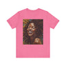 Afro Locs Girl Tee in pink.