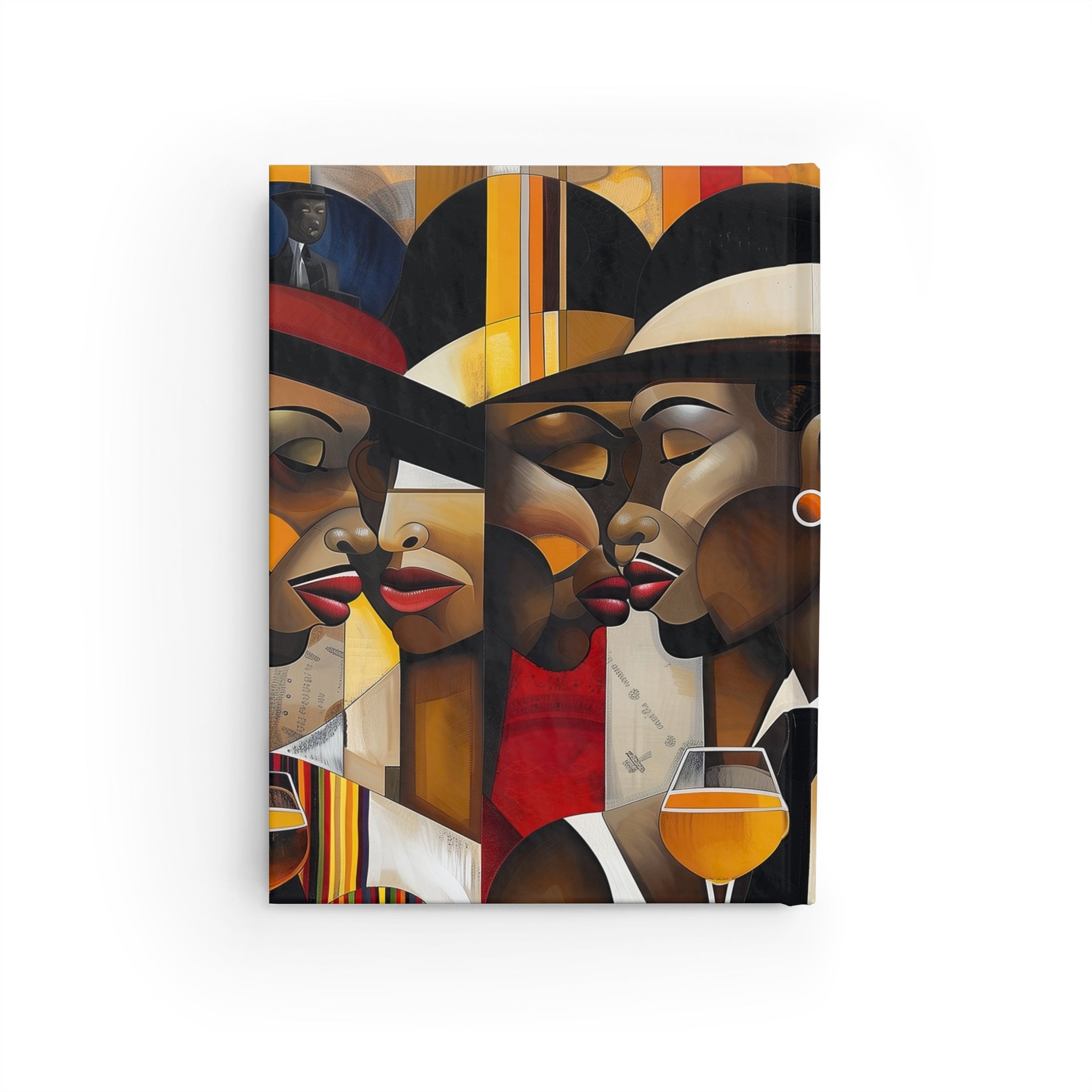 Black Couples Journal featuring a Harlem retro 50s fashionista design in Bauhaus pop art style. A stylish artist sketchbook from the Ladies and Gents Collection, perfect for writing and creative expression.