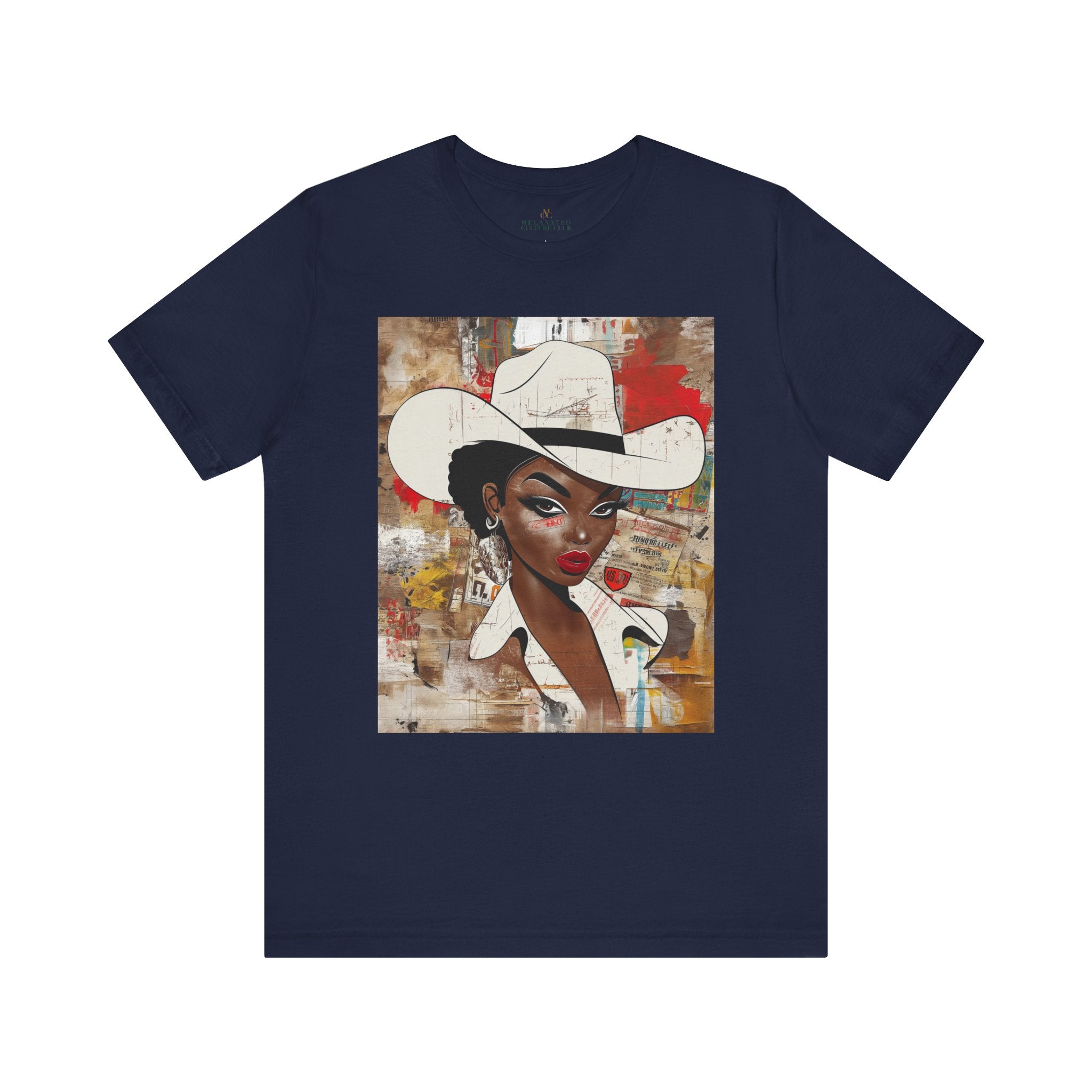 Black Cowgirl Tee Graffiti Cartoon Afrocentric Western Style Tee Brown Skin Cowgirl Tee Edgy African American Shirt Pop Art Tee