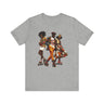 Black Roller Skaters Hip Hop Tee Shirt featuring a stylish Black man and women roller skating in vibrant Afrocentric streetwear; adult unisex top celebrating Black culture, retro skating vibes, and urban fashion.
