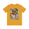 Boss Babe graphic tee featuring an abstract cartoon-style Black woman with bold yellow framed eyeglasses. The design has a vibrant, graffiti-inspired aesthetic that celebrates African American beauty, confidence, and urban art style.