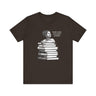 Black Woman Reading Books Tee Shirt in brown.