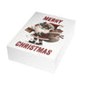African American Santa Christmas Card – Afrocentric holiday greeting featuring a Black Santa Claus design, festive Christmas card with envelope. (50 cards)