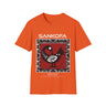Adinka Sankofa African Tee shirt in orange.