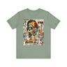 Boss Babe graphic tee featuring an abstract cartoon-style Black woman with large round black eyeglasses. The design has a vibrant, graffiti-inspired aesthetic that celebrates African American beauty, confidence, and urban art style.