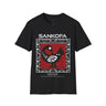 Adinka Sankofa African Tee shirt in black.