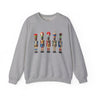 Black Nutcracker Soldiers Sweatshirt featuring African American nutcracker soldier designs, holiday Christmas apparel, ugly sweater gift, festive holiday party celebration crewneck.