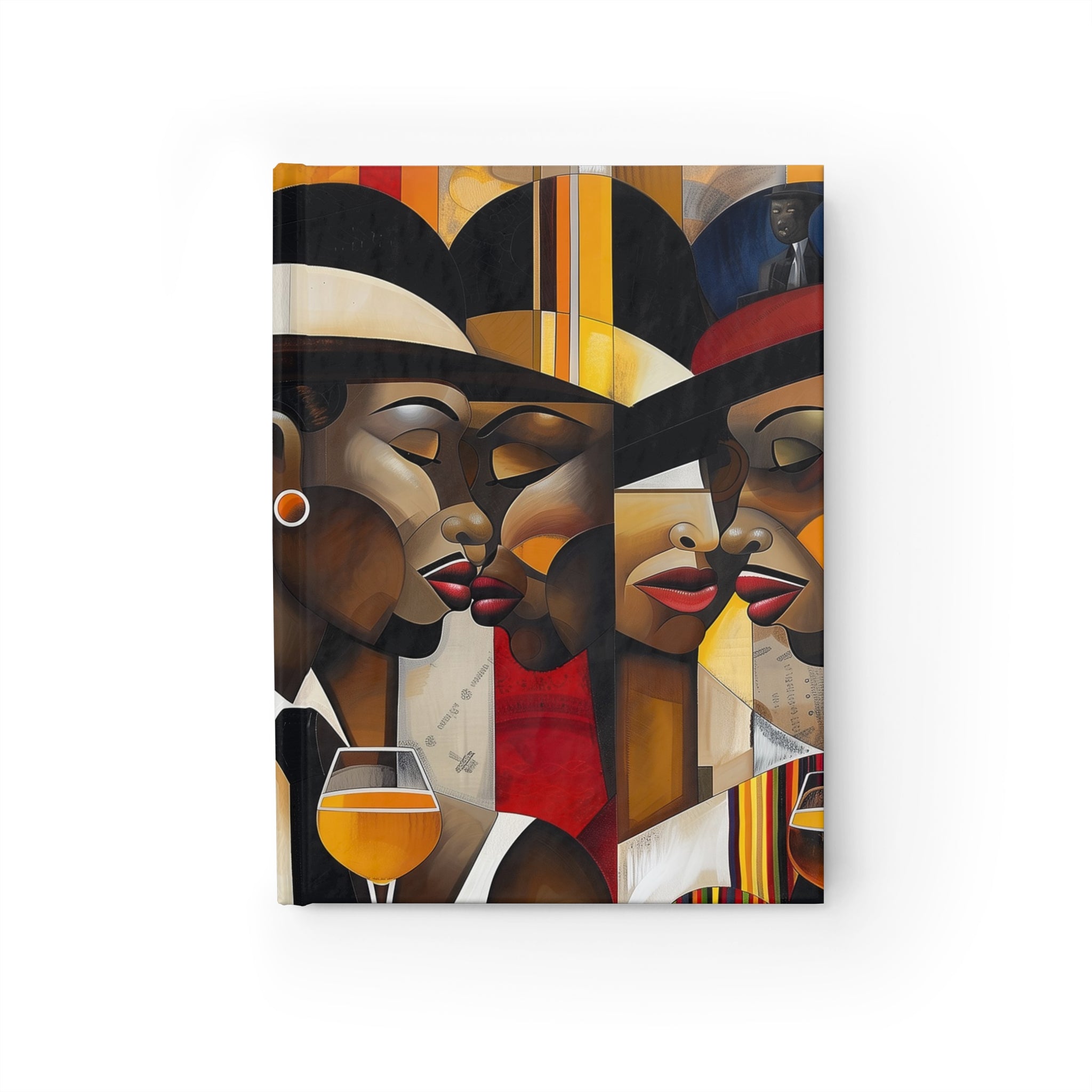 Black Couples Journal featuring a Harlem retro 50s fashionista design in Bauhaus pop art style. A stylish artist sketchbook from the Ladies and Gents Collection, perfect for writing and creative expression.