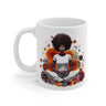 Black Woman Coffee Mug - 11 oz white ceramic.