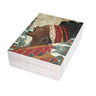 Black Woman Singer Christmas Card featuring a joyful Afrocentric holiday design of a Black woman singing, available as a single card or multipack with white envelopes.