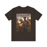African American Gothic Farmer Tee Shirt in brown.