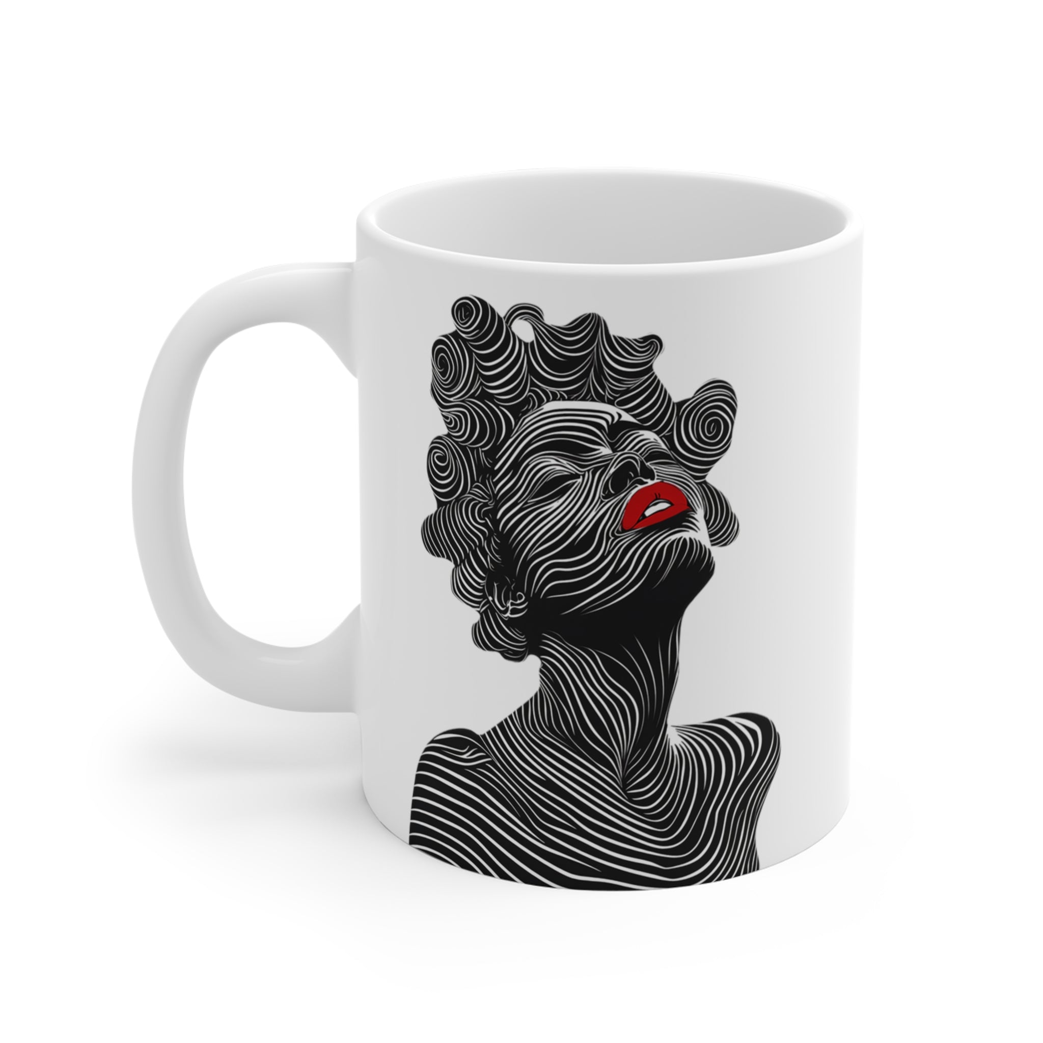 Bantu Knots Black Woman Coffee Mug