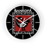 Adinkra Sankofa Wall Clock featuring the Ghanaian “Go Back and Get It” bird symbol. Afrocentric wall decor celebrating African heritage and ancestral wisdom.