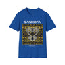 Adinka Sankofa African Tee Shirt in royal.