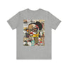 Graphic tee featuring an abstract cartoon-style illustration of a confident Black woman with stylish black-framed eyeglasses and a one-eyed inquisitive stare. The design has a bold, graffiti-inspired look that celebrates Black girl magic, attitude, and self-expression.