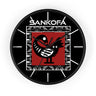 Adinkra Sankofa Wall Clock featuring the Ghanaian “Go Back and Get It” bird symbol. Afrocentric wall decor celebrating African heritage and ancestral wisdom.