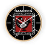 Adinkra Sankofa Wall Clock featuring the Ghanaian “Go Back and Get It” bird symbol. Afrocentric wall decor celebrating African heritage and ancestral wisdom.