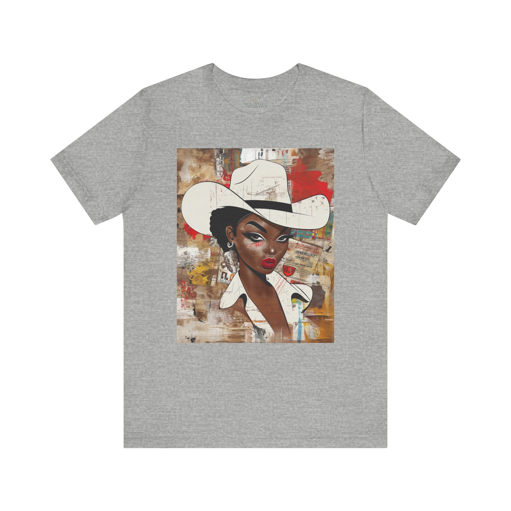 Black Cowgirl Tee Graffiti Cartoon Afrocentric Western Style Tee Brown Skin Cowgirl Tee Edgy African American Shirt Pop Art Tee