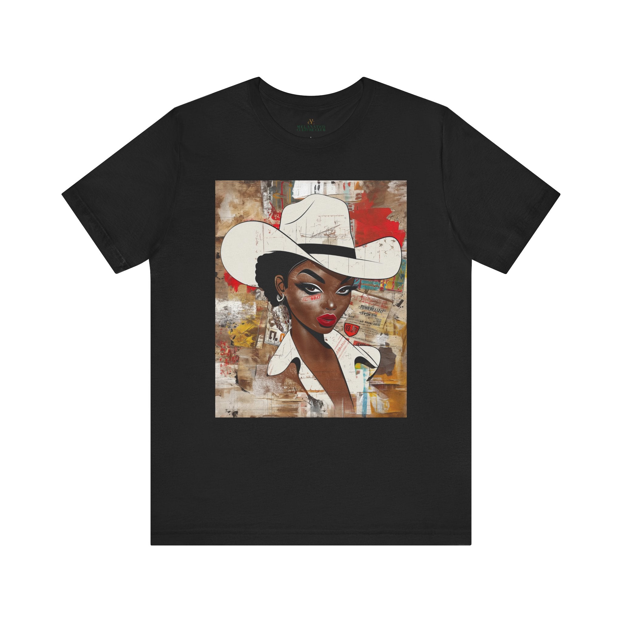 Black Cowgirl Tee Graffiti Cartoon Afrocentric Western Style Tee Brown Skin Cowgirl Tee Edgy African American Shirt Pop Art Tee