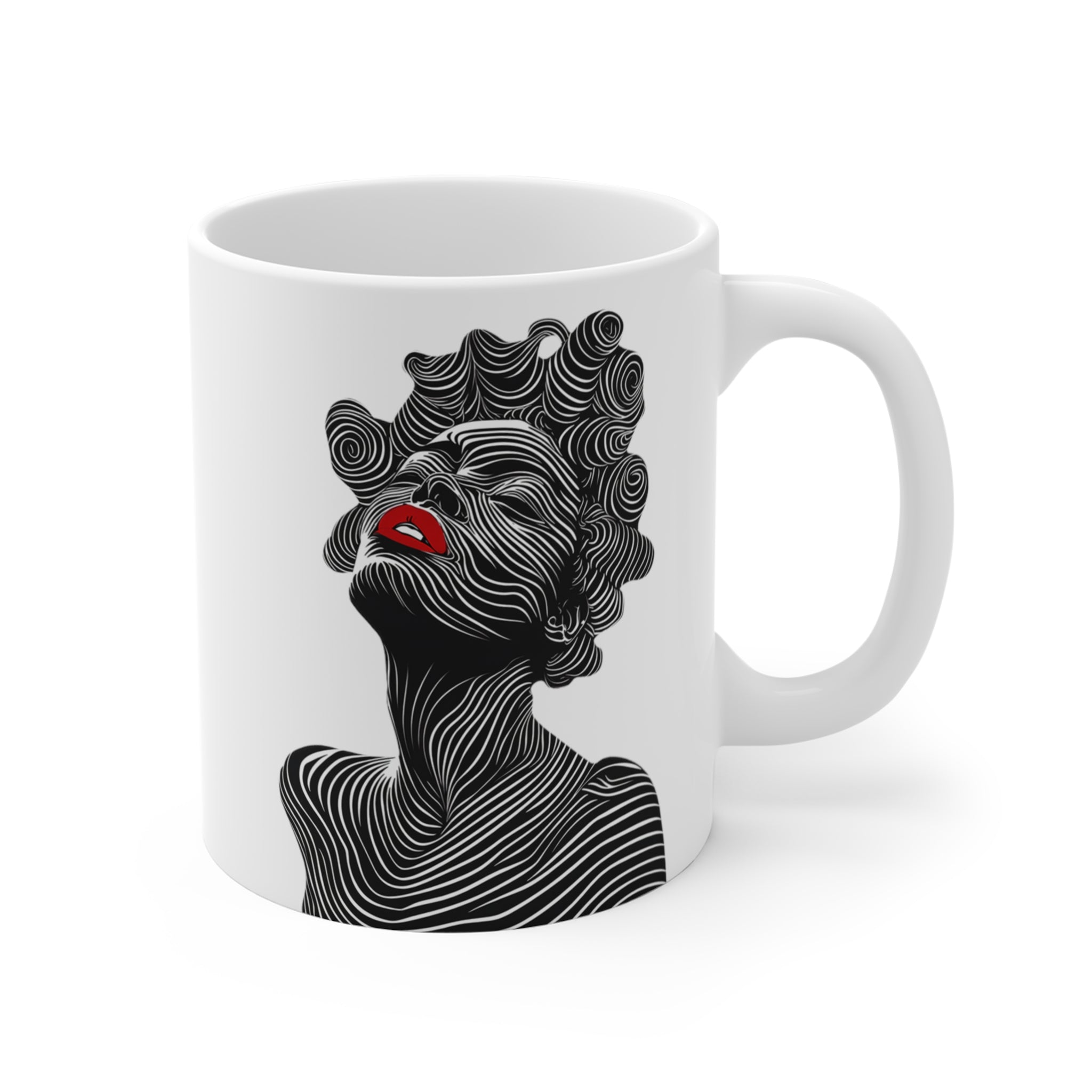 Bantu Knots Black Woman Coffee Mug