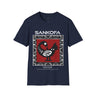 Adinka Sankofa African Tee shirt in navy.