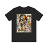 Boss Babe graphic tee featuring an abstract cartoon-style Black woman with large round black eyeglasses. The design has a vibrant, graffiti-inspired aesthetic that celebrates African American beauty, confidence, and urban art style.