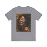 Afro Locs Girl Tee in athletic heather.