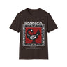 Adinka Sankofa African Tee shirt in brown.